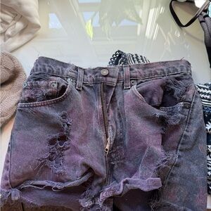 Distressed Purple Women's Jeans